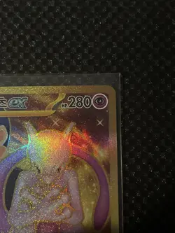 Team Rockets Mewtwo Gold 186/138 Ur Indonesian Pokemon Card Near Mint US Seller - Image 5