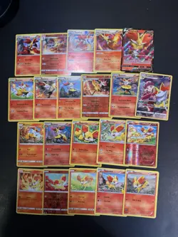 21 Pokemon Card Lot Fennekin Braixen Delphox V Cards - Holo Rare Promo - Image 1