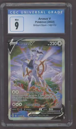 Arceus V 166/172 Brilliant Stars Holo Rare Pokemon Card CGC 9 - Image 1