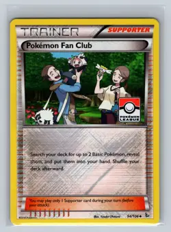 Pokemon League Stamp Trainer Fan Club 94/106 Flashfire Promo Holo Rare Card - Image 1