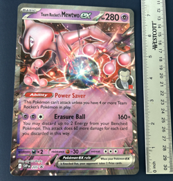 Pokemon Black Star Promo #205 Team Rocket's Mewtwo EX JUMBO CARD Near Mint - Image 1
