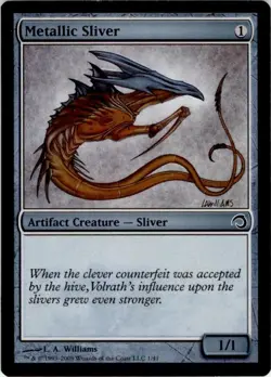 MTG Metallic Sliver Premium Deck Slivers R FOIL 1/41 (LIGHTLY PLAYED) - Image 1