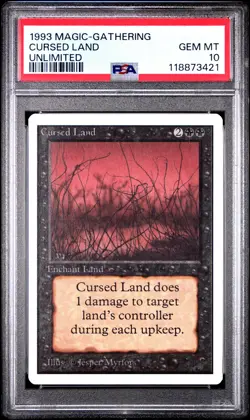 CURSED LAND Unlimited PSA 10 Gem Mint MTG [Nostalgium] - Image 1