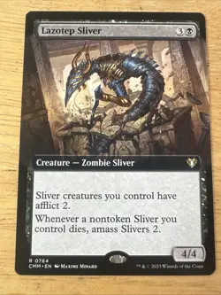 Lazotep Sliver (Extended Art) Commander Masters Regular - Image 1