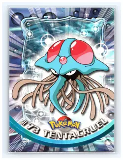 💥 Tentacruel 1999 Topps Pokemon TV Non Holo Animation Series Black Logo # 73 - Image 1