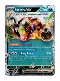 Pokemon Farigiraf ex 108/162 Ultra Rare Temporal Forces NM/M Unplayed Pack Fresh - Image 1
