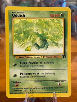 2000 Pokemon Team Rocket Set Oddish 63/82 Common Basic MP - Image 1