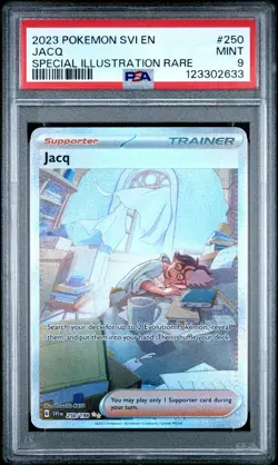 2023 POKEMON SVI EN-SCARLET & VIOLET SPECIAL ILLUSTRATION RARE #250 JACQ PSA 9 - Image 1