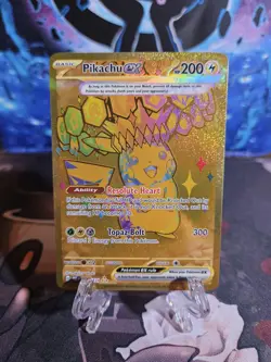Pokemon TCG Pikachu ex 179/131 Sv: Prismatic Evolutions Gold Holo NM - Image 1