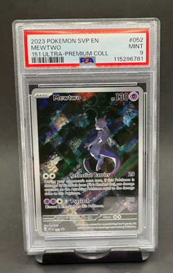 PSA 9 Mewtwo #052 IR 2023 Pokemon SVP 151 Ultra Premium Coll. Black Star Promo - Image 1