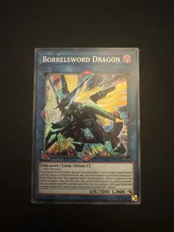 Yugioh-Borrelsword Dragon-Secret Rare-1st Edition-BLHR EN071 NM - Image 1