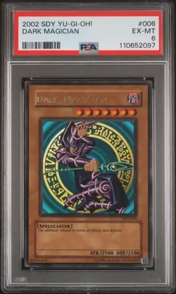 2002 YU-GI-OH! STARTER DECK: YUGI #006 DARK MAGICIAN PSA 6 - Image 1