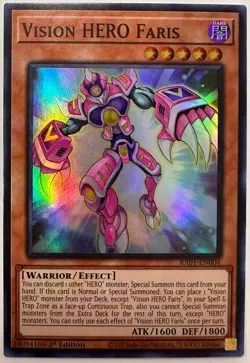 Yugioh! - Vision Hero Faris - RA01-EN004 - Super Rare - NM/M - Image 1