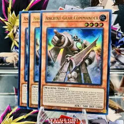 3x Yugioh Playset Ancient Gear Commander MP25-EN179 Ultra Rare 1st Ed Near Mint - Image 1