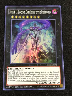 Yugioh Number 23: Lancelot Dakr Knight of The Underworld BOSH-ENSE2 Super (NM) - Image 1