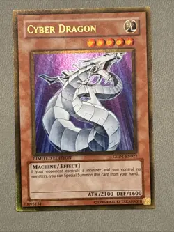 Cyber Dragon GLD1-EN022 Gold Series 2008 Limited Edition Gold Rare LP - Image 1