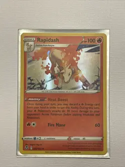 Pokemon HOLO Rapidash 022/195 NM - Silver Tempest Sword Shield Card W/ Sleeve - Image 1