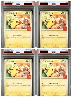 PSA 10 Pikachu 2025 McDonald's Promo 020/M-P Japanese Pokemon Card Set of 4 - Image 1