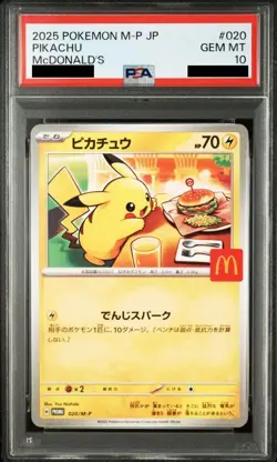 PSA 10 Pikachu 2025 McDonald's Promo 020/M-P Japanese Pokemon Card Set of 4 - Image 3