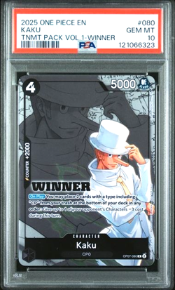 One Piece Kaku WINNER Card TNMT Pack Vol.1 PSA 10 GEM MINT - Image 1