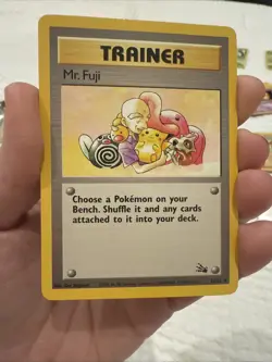 Pokemon TCG Mr. Fuji 58/62 Fossil Trainer Card Base Set Original Card 1999 - Image 2