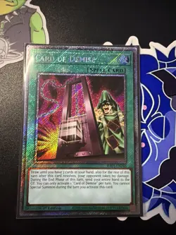 YuGiOh! Card of Demise - RA03-EN265 - Platinum Secret Rare - 1st Edition NM/M - Image 1