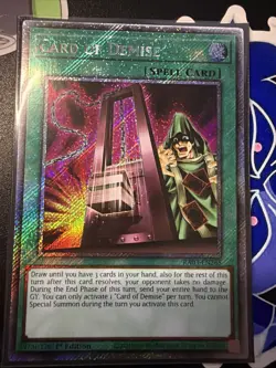 YuGiOh! Card of Demise - RA03-EN265 - Platinum Secret Rare - 1st Edition NM/M - Image 2