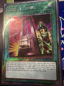 YuGiOh! Card of Demise - RA03-EN265 - Platinum Secret Rare - 1st Edition NM/M - Image 3
