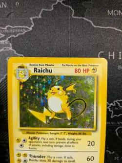 Raichu Holo 14/102 Base Set Unlimited Pokemon Card 1999 WoTC Tcg MP - Image 2