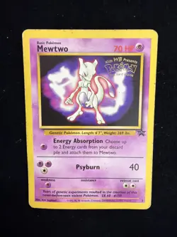 Pokemon Mewtwo TCG Black Star Promos 3 Regular Promo Card Is Bent As Seen In Pic - Image 2