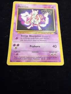 Pokemon Mewtwo TCG Black Star Promos 3 Regular Promo Card Is Bent As Seen In Pic - Image 3