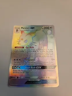 Pokemon Persian GX Holo Rare Card Trading Game Collectible - Image 1