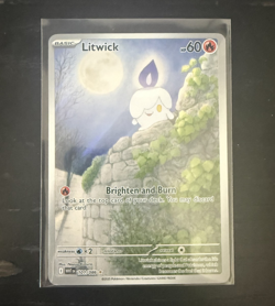 Litwick 101/086 IR (Illustration Rare) SV White Flare WHT - NM-M Pokemon Card - Image 1