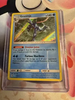 Pokemon TCG Greninja Holo Rare Card #9/18 Detective Pikachu Series - Image 1