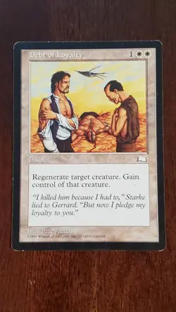 Debt of Loyalty Stronghold EX/LP #11 MTG Magic the Gathering Rare White Instant - Image 1