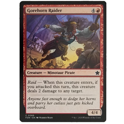 x1 Gorehorn Raider FDN MTG M/NM Red Common Creature Minotaur Pirate Foundations - Image 1