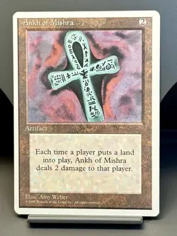 Magic the Gathering MTG Fourth (4th) Edition 1995 ANKH OF MISHRA RARE Artifact - Image 1