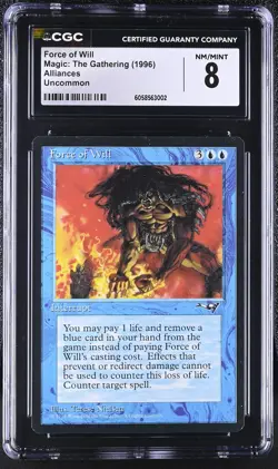 FORCE OF WILL Alliances CGC 8 Vintage MTG [Nostalgium] - Image 1