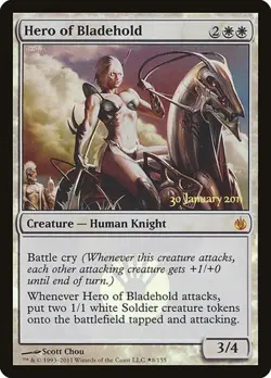 Hero of Bladehold - Foil Prerelease Promo Mirrodin Besieged MP MTG - Image 1
