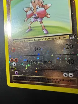 Hitmonchan #2 Best of Game WINNER Stamp Reverse Holo Pokemon TCG Card - Image 4