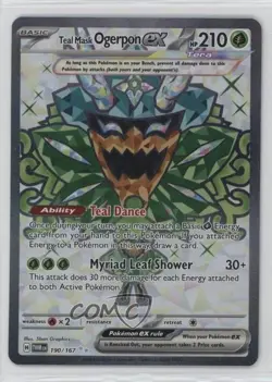 Teal Mask Ogerpon ex Ultra Rare Pokemon SV06: Twilight Masquerade #190 - Image 1