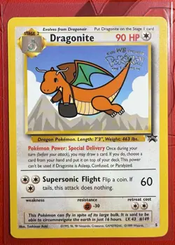 Pokemon TCG Dragonite WB Stamp Movie Promo 05/53 Wotc Black Star Promo S14 - Image 1