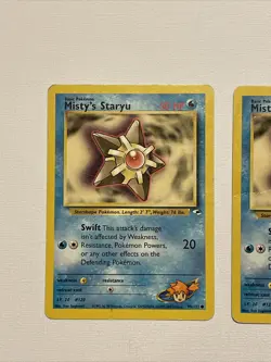 2 Misty's Staryu 90/132 Common Gym Heroes Unlimited Pokemon Cards - Image 2