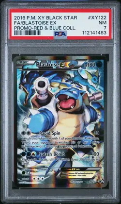 2016 POKEMON XY BLACK STAR PROMO BLASTOISE EX #XY122 HOLO PSA 7 NM #112141483 - Image 1