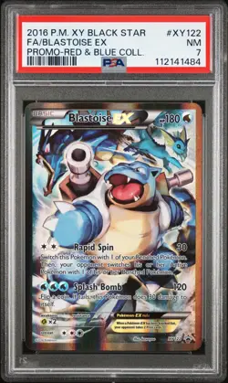 2016 POKEMON XY BLACK STAR PROMO BLASTOISE EX #XY122 HOLO PSA 7 NM #112141484 - Image 1