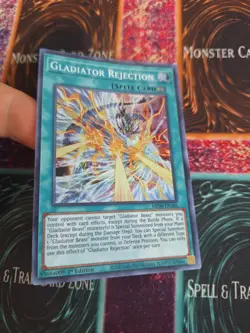 Yugioh Gladiator Rejection MP20-EN186 Super Rare 1st Edition Near Mint - Image 2