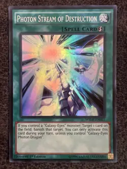 Yugioh Photon Stream of Destruction WSUP-EN011 Super Rare 1st Edition NM - Image 1