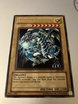 🔥 YUGIOH • BLUE-EYES WHITE DRAGON • JMP-001 • ULTRA RARE • UNLIMITED • LP 🔥 - Image 1