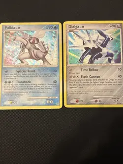 Pokemon TCG: Diamond And Pearl 2 Card Holo Lot- Palkia & Dialga Holo Bleed - Image 1