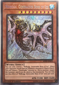 Nidhogg, Generaider Boss Of Ice - MYFI-EN031 1st Edition Secret Rare YuGiOh Card - Image 1